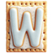Letter W in Pastry type design