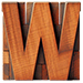 Wood type letter W