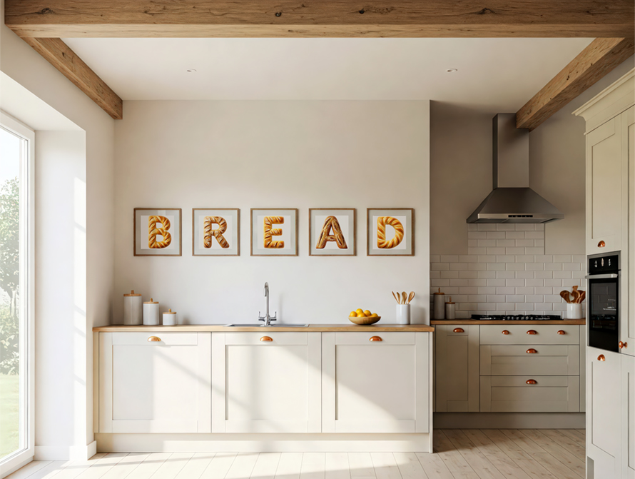 Kitchen with Bread wall art