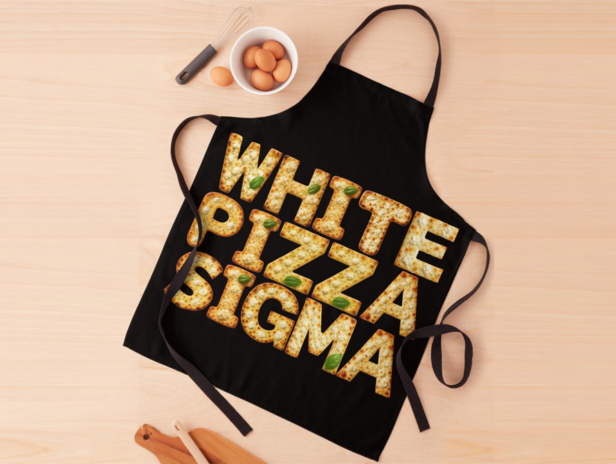 Full apron imprinted with Pizza pattern