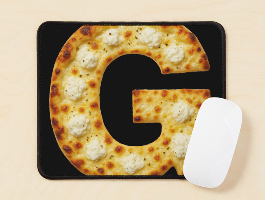 Kids onsies and t-shirts imprinted with Pizza Mousepad