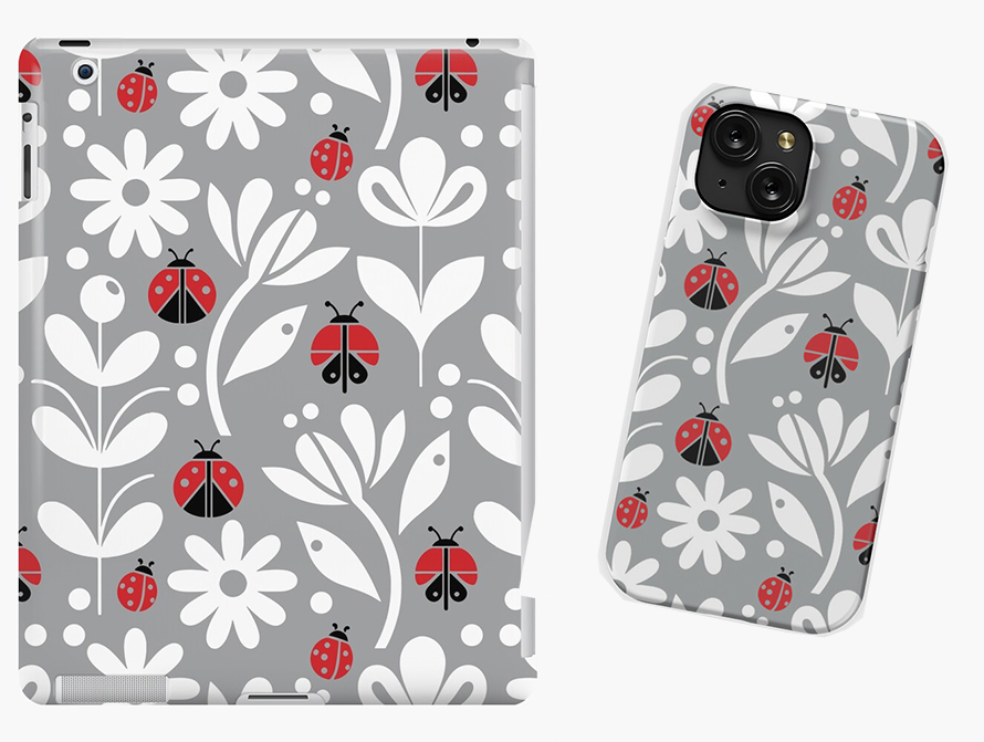 White Ladybug Tech Gear