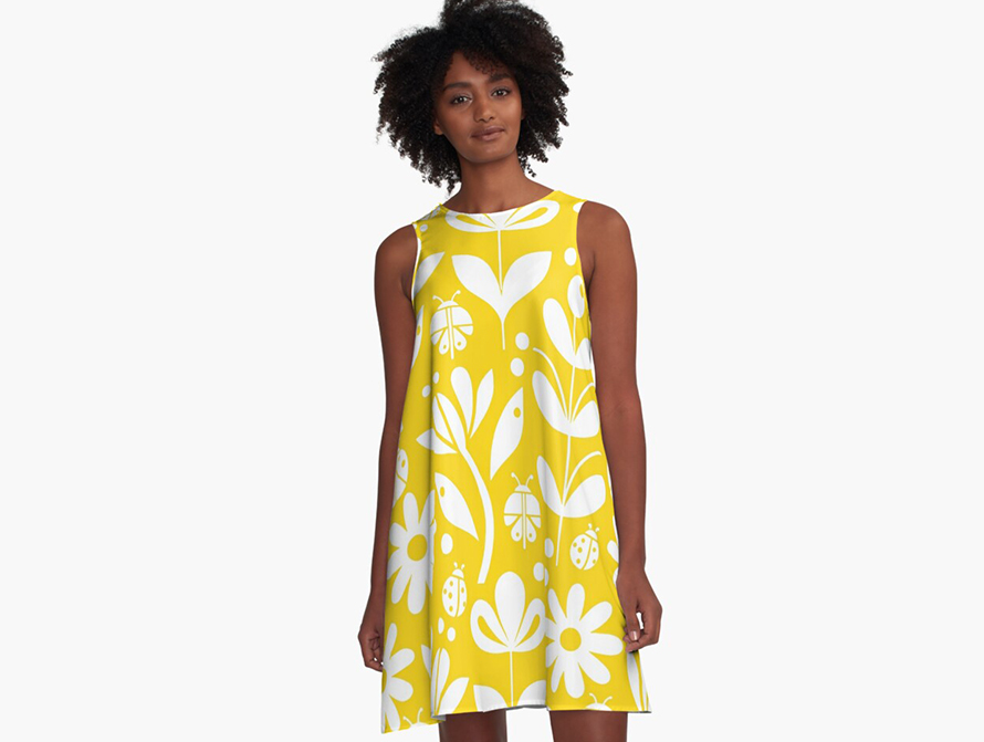 Ladybug Yellow Dress