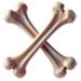 Bones letter X design