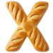 Letter X in Bread type design