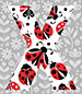 Ladybug type letter X