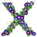 Letter X in Morning Glory type design