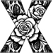Roses type letter X