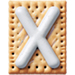 Letter X in Pastry type design