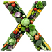 Veg type letter X