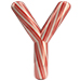 Candy Cane letter Y