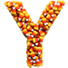 Candy Corn letter Y