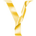 Letter Y in Ribbon type design