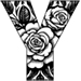 Roses type letter Y