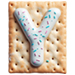Letter Y in Pastry type design
