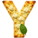 White Pizza type letter Y