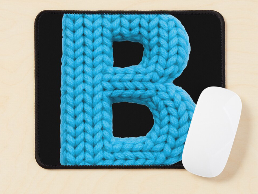 Knit Letter Mousepad