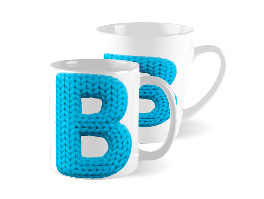 Knit Letter Mugs