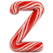 Candy Cane letter Z