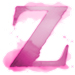 Watercolor Pink paint type letter Z